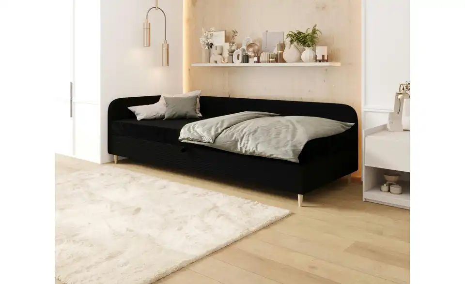 Polsterbett Ilford mit Stauraum, in Wohnsituation