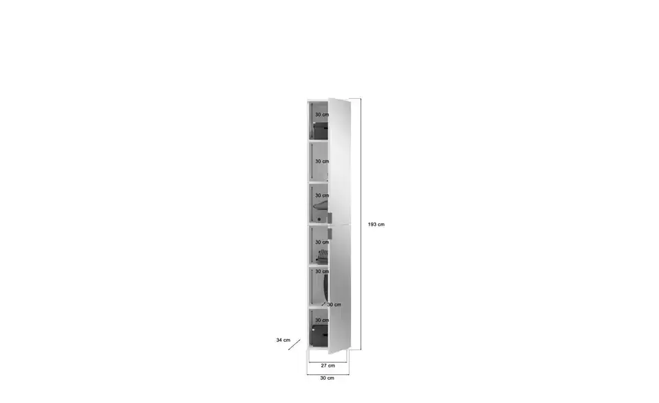 Mehrzweckschrank-Set Projekt X, geöffnet