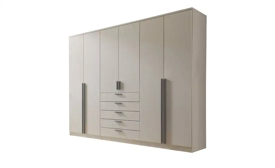 Drehtürenschrank Arnis 6-türig, Cashmere, mit Einlegeböden, Perspektive