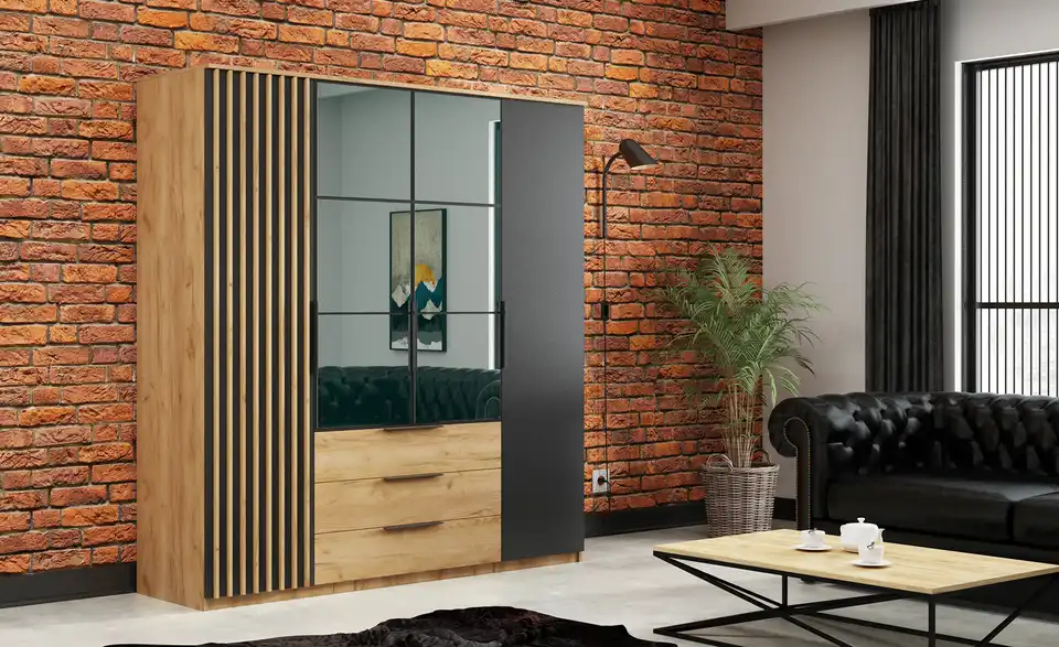 Drehtürenschrank Sorento, in Wohnsituation