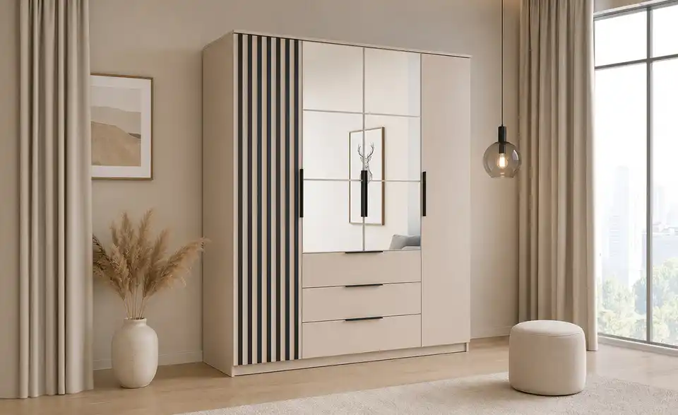 Drehtürenschrank Torino, in Wohnsituation