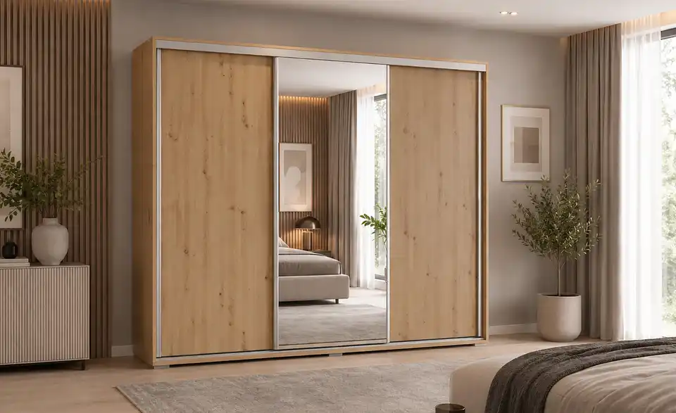Schwebetürenschrank Aarau A25, in Wohnsituation