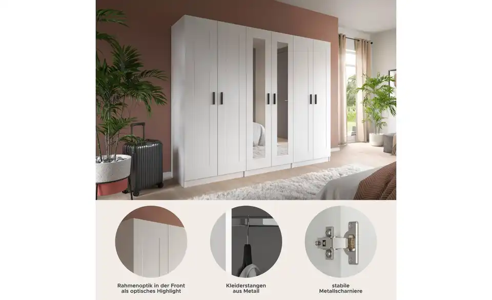 Kleiderschrank, Bild mit Text