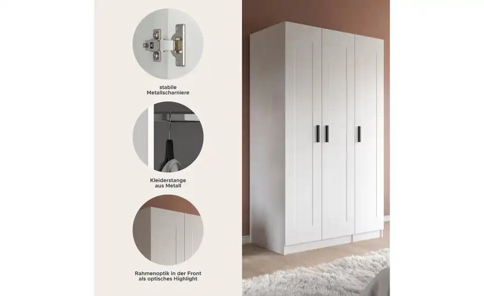 Kleiderschrank, Bild mit Text