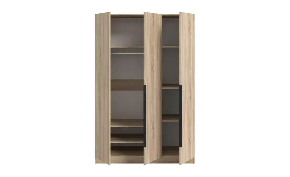 Drehtürenschrank, geöffnet