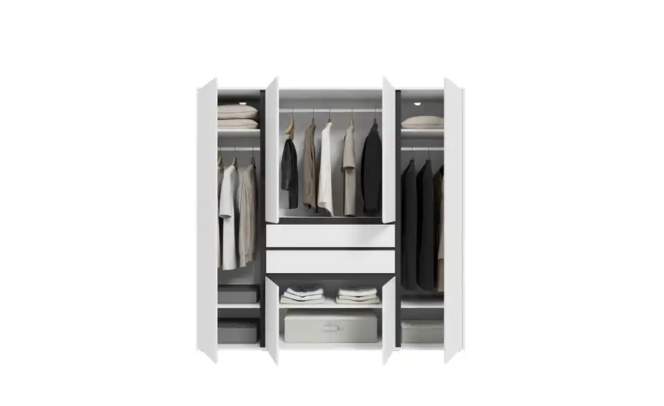 Kleiderschrank, geöffnet