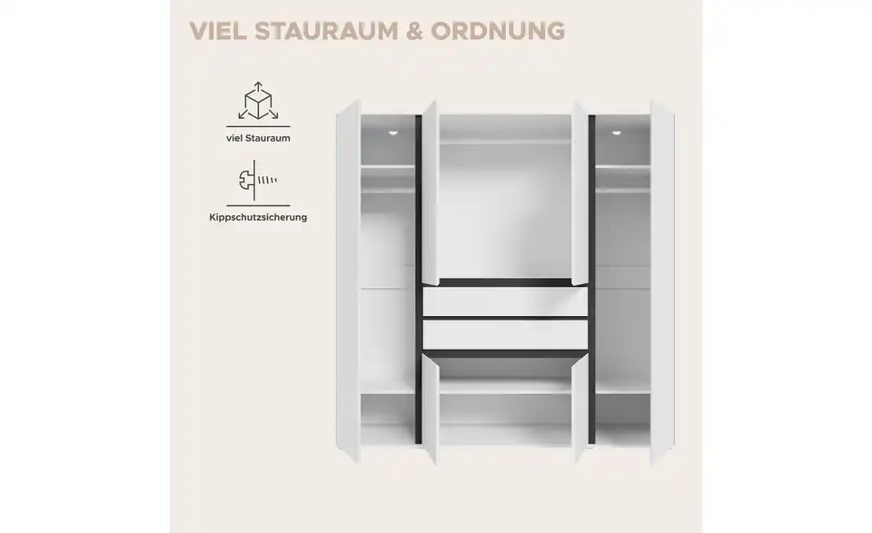 Kleiderschrank, Bild mit Text