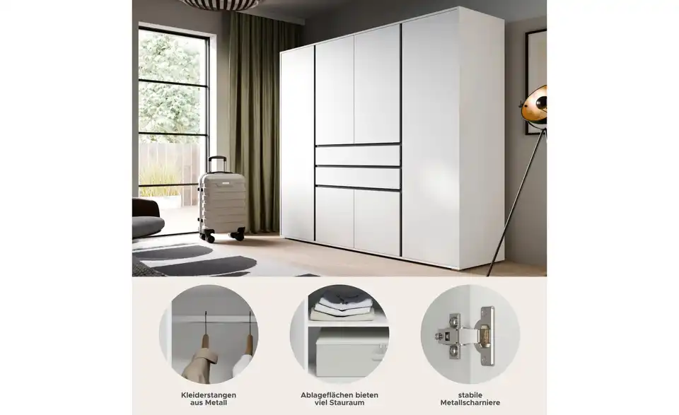 Kleiderschrank, Bild mit Text