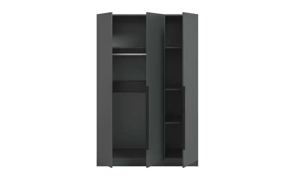 Drehtürenschrank, geöffnet