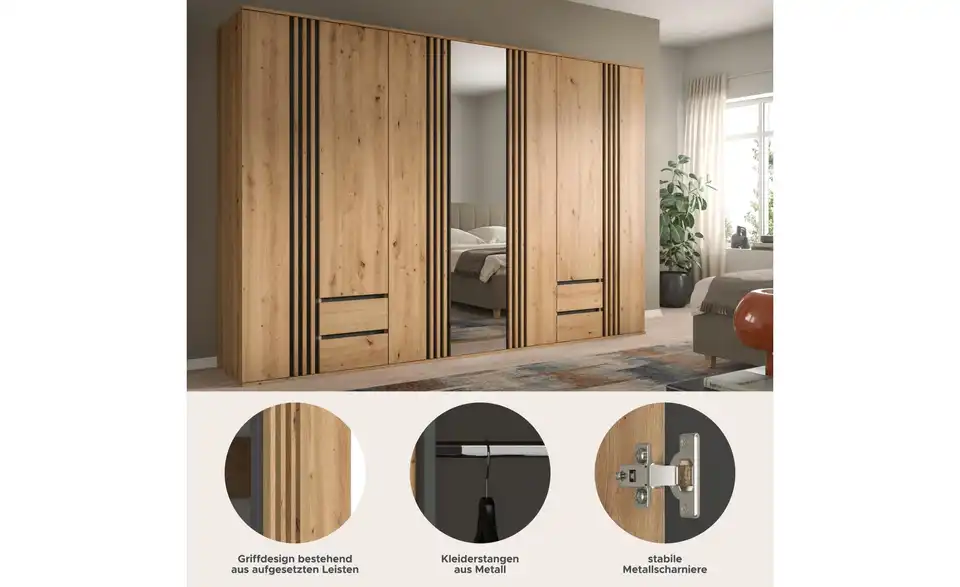 Kleiderschrank, Bild mit Text