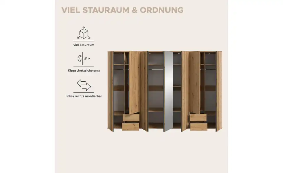 Kleiderschrank, Bild mit Text