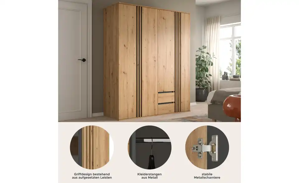 Kleiderschrank, Bild mit Text