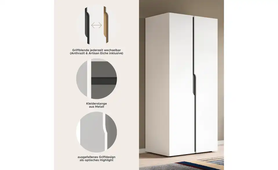 Kleiderschrank, Bild mit Text