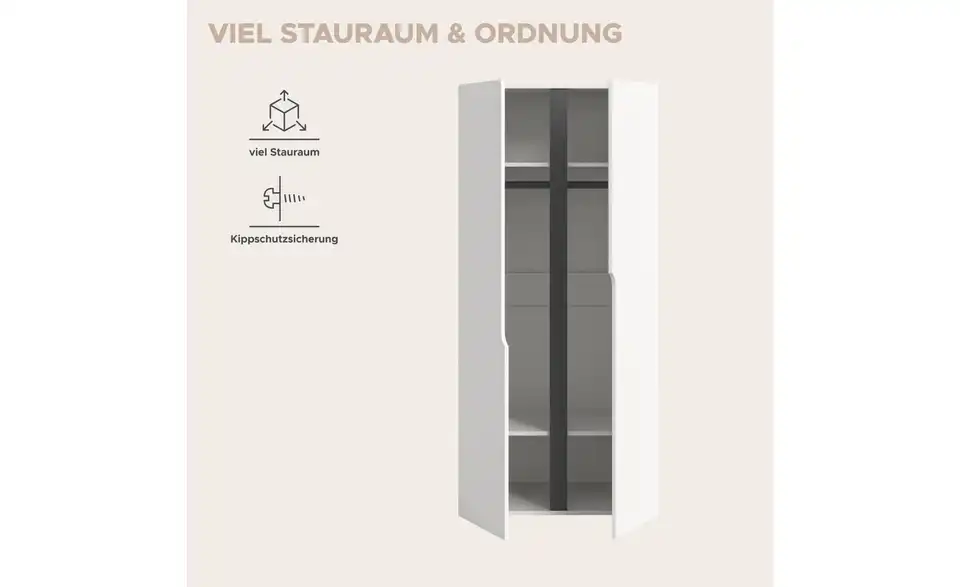 Kleiderschrank, Bild mit Text