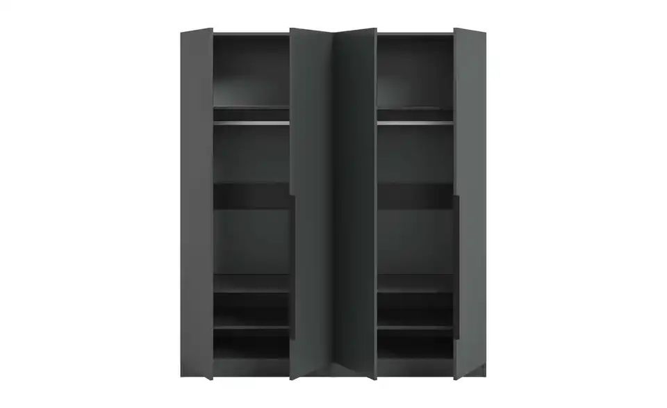 Drehtürenschrank, geöffnet