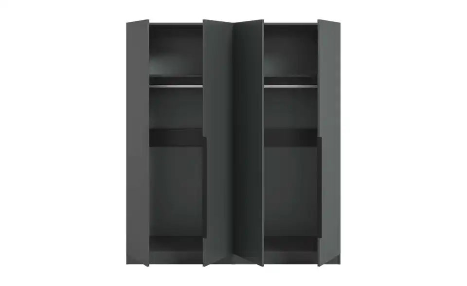 Drehtürenschrank, geöffnet