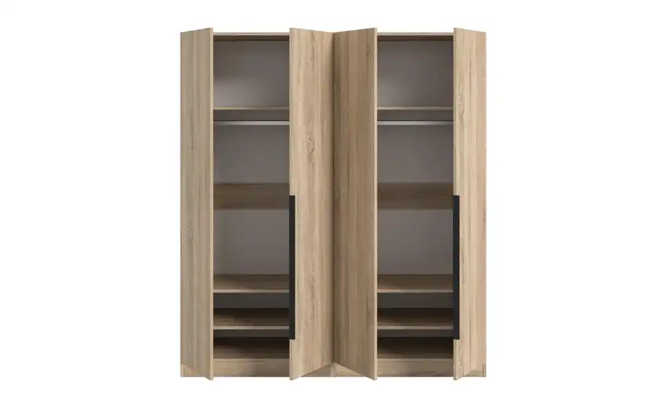 Drehtürenschrank, geöffnet