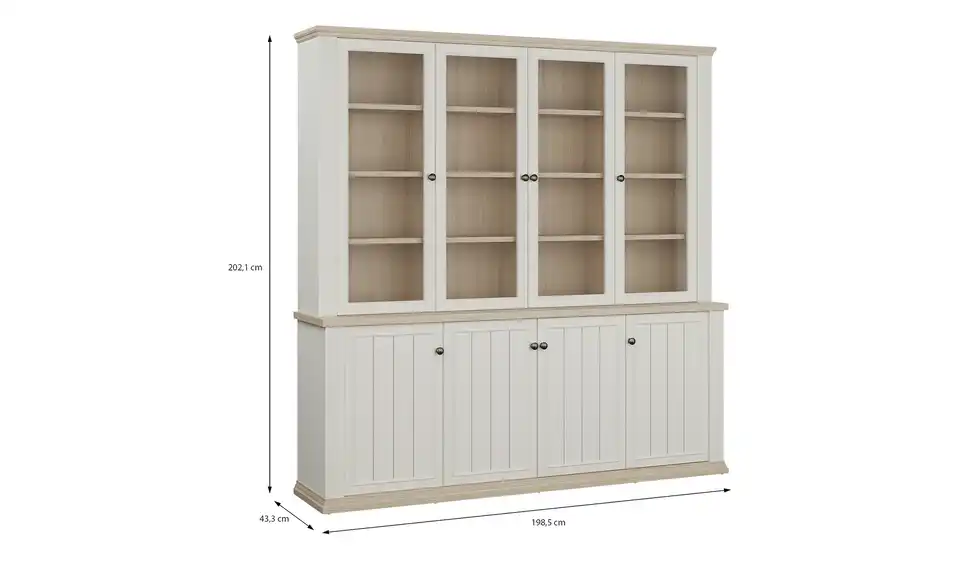 Bücherschrank Countryside, Bemaßung