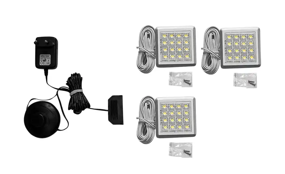 LED Unterbauspots 3er Set Countryside, Frontansicht