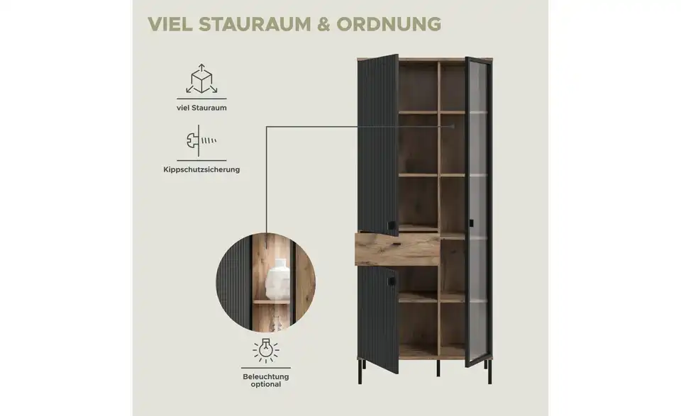 Wohnkombination, Bild mit Text