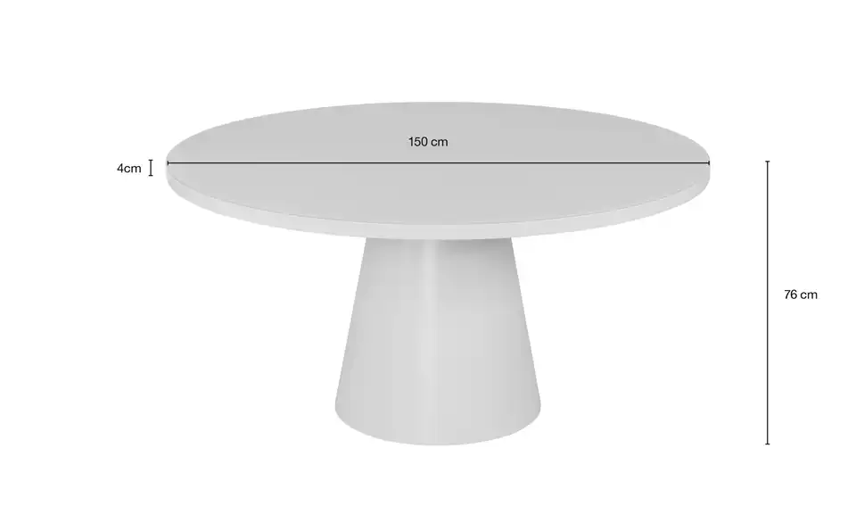 Esstisch Reflection, Bemaßung