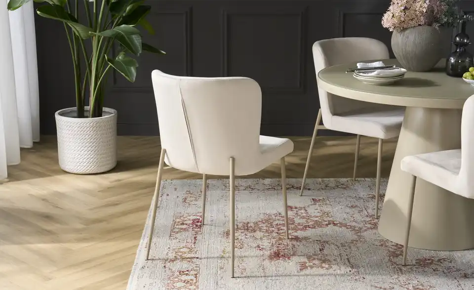 Samt-Polsterstuhl Emmeline, Rückansicht