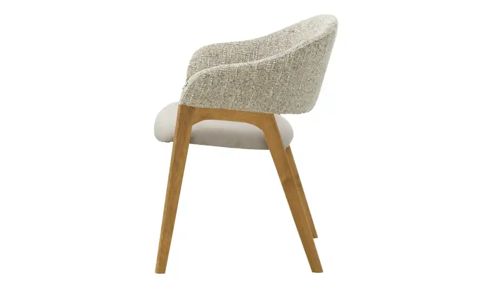 Bouclé-Armlehnstuhl Erik, Profilansicht