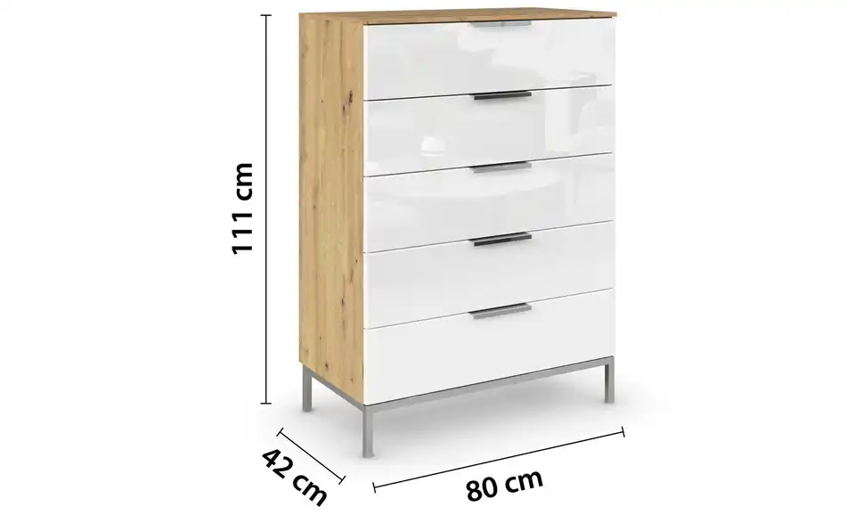 Kommode Flipp, Bemaßung