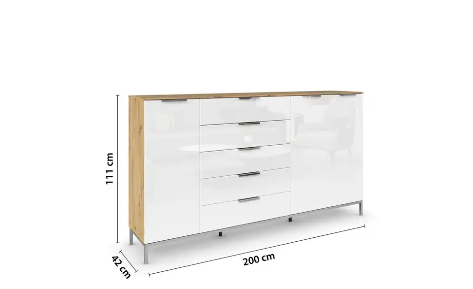 Highboard Flipp, Bemaßung