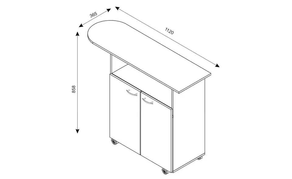 Mehrzweckschrank, Bemaßung