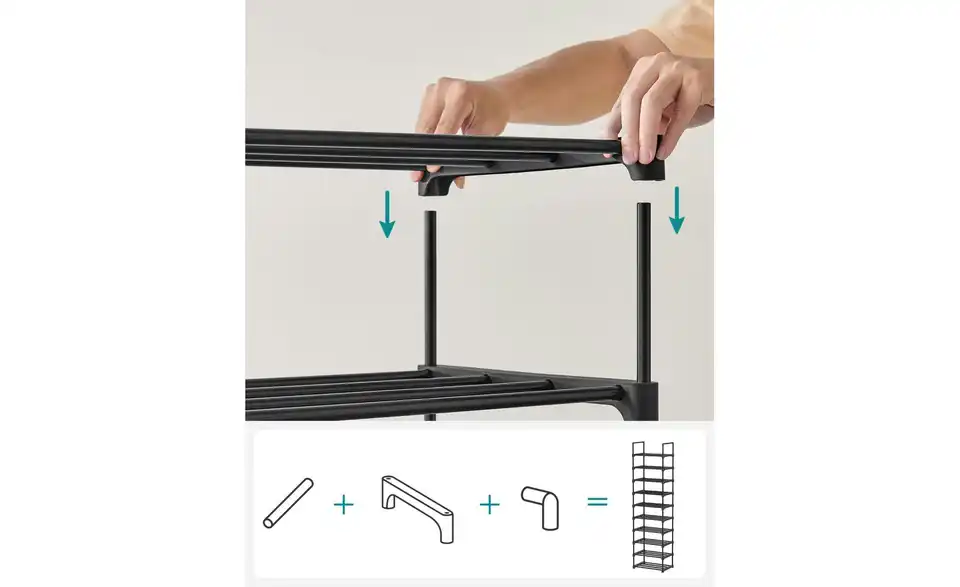 Schuhrregal Deky, Detailansicht