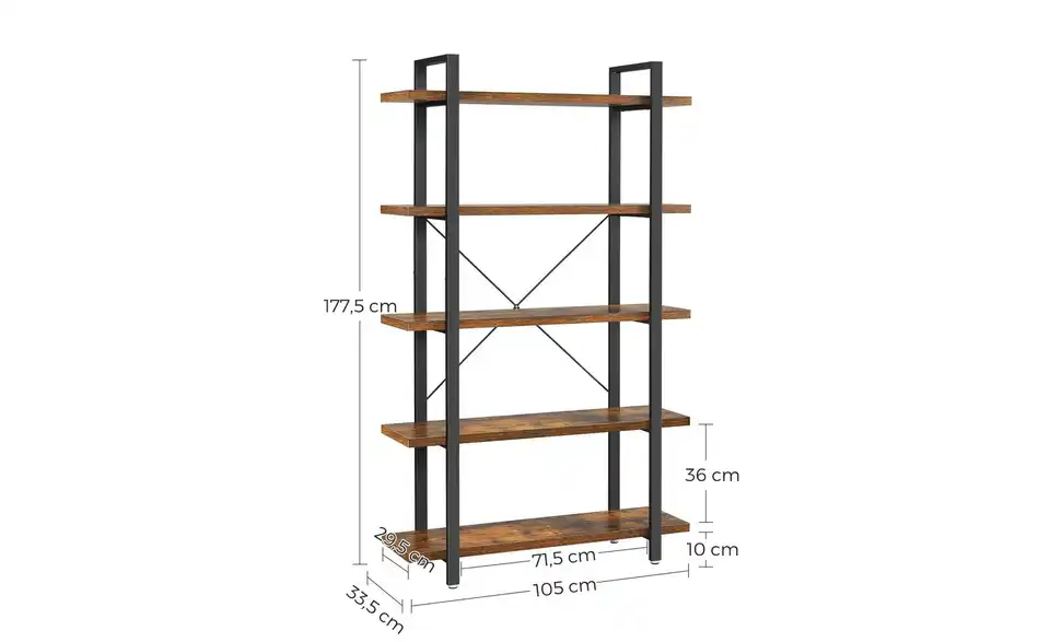 Regal Barnet, Bemaßung