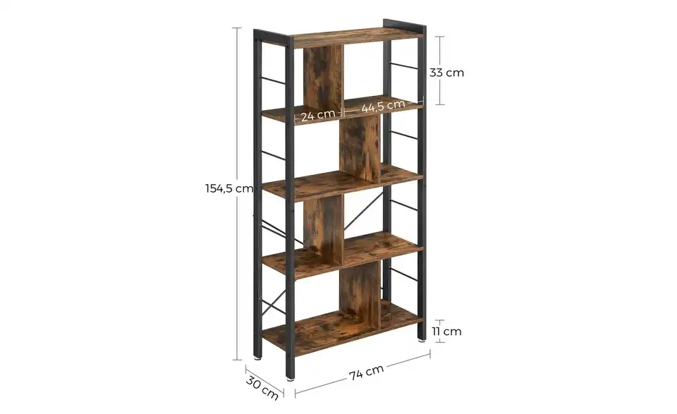 Bücherregal Barden, Bemaßung