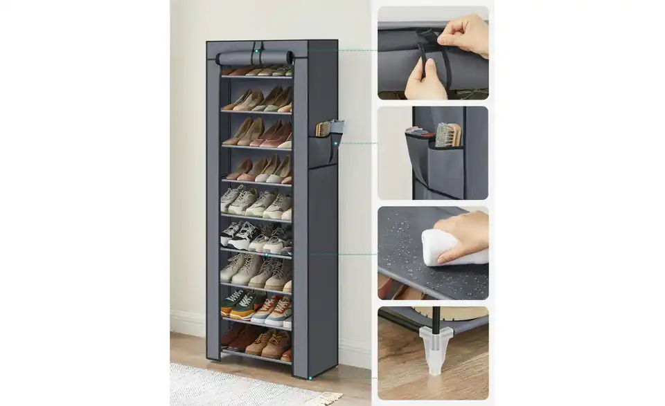 Schuhregal, Detailansicht