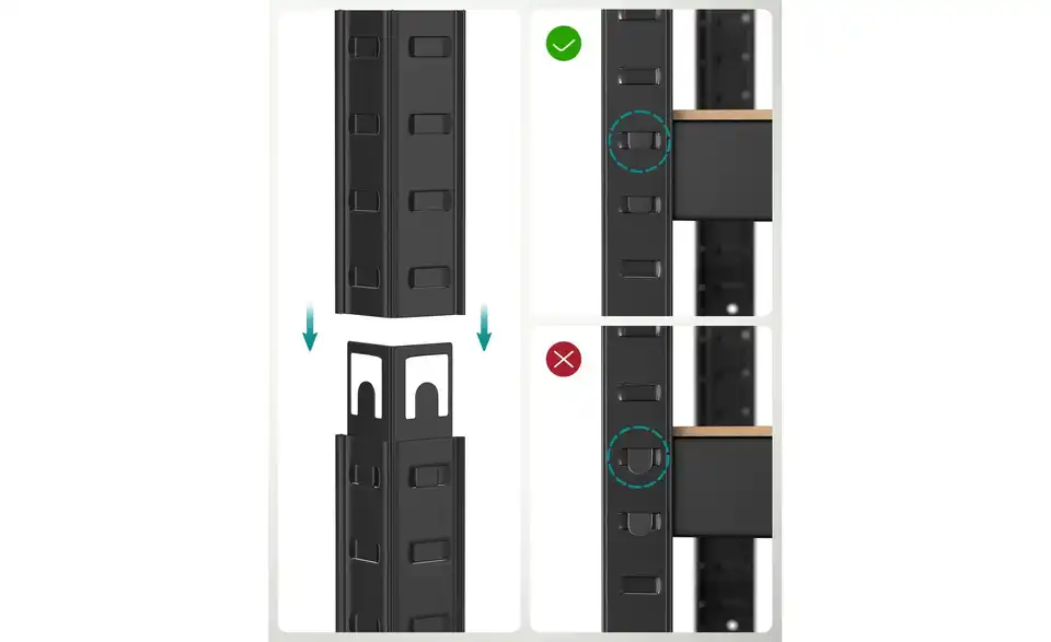 Schwerlastregal, Detailansicht