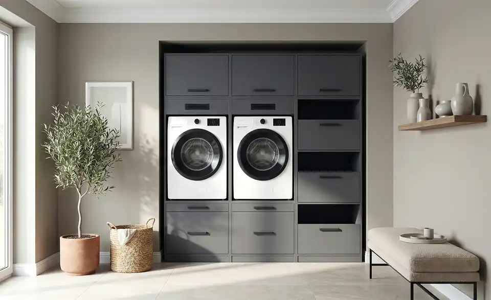 Waschmaschinenschrank, in Wohnsituation