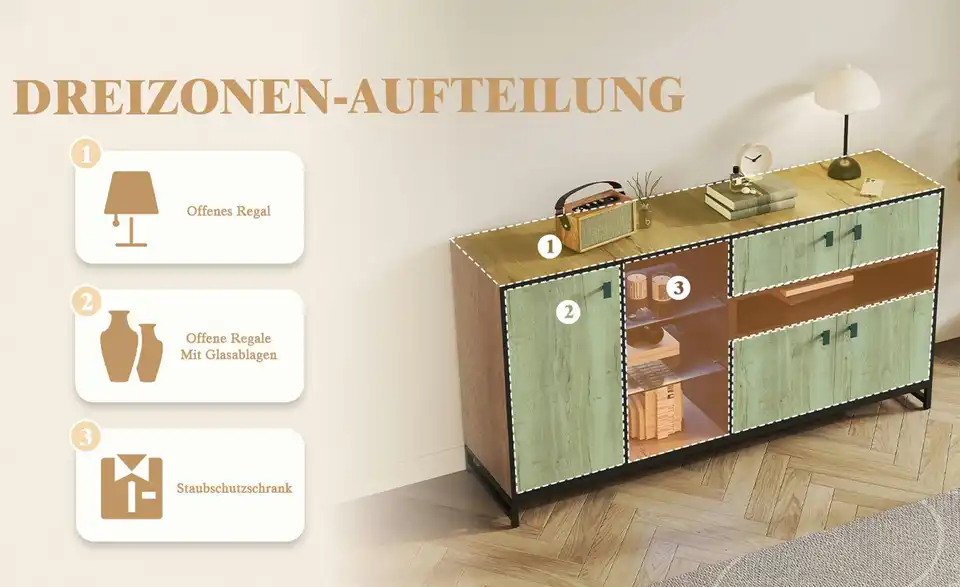 Sideboard ForteIa, Bild mit Text