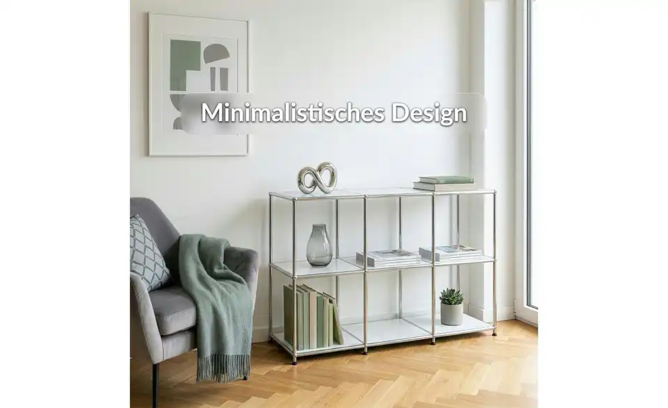 Floordirekt Metallregal, Bild mit Text
