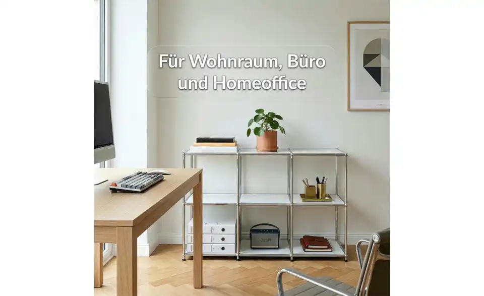 Floordirekt Metallregal, Bild mit Text