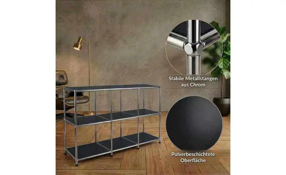 Floordirekt Metallregal, Bild mit Text