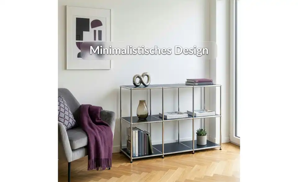 Floordirekt Metallregal, Bild mit Text