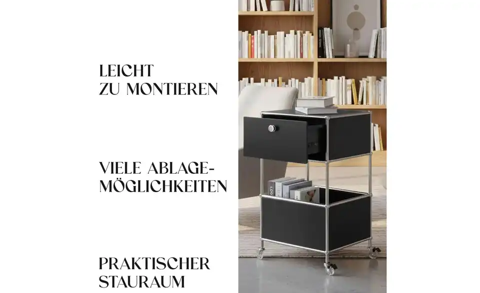 Floordirekt Metallregal, Bild mit Text