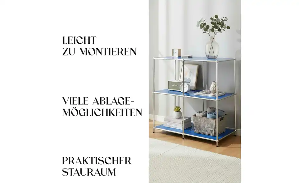 Floordirekt Metallregal, Bild mit Text