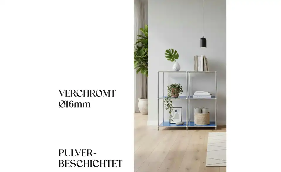 Floordirekt Metallregal, Bild mit Text