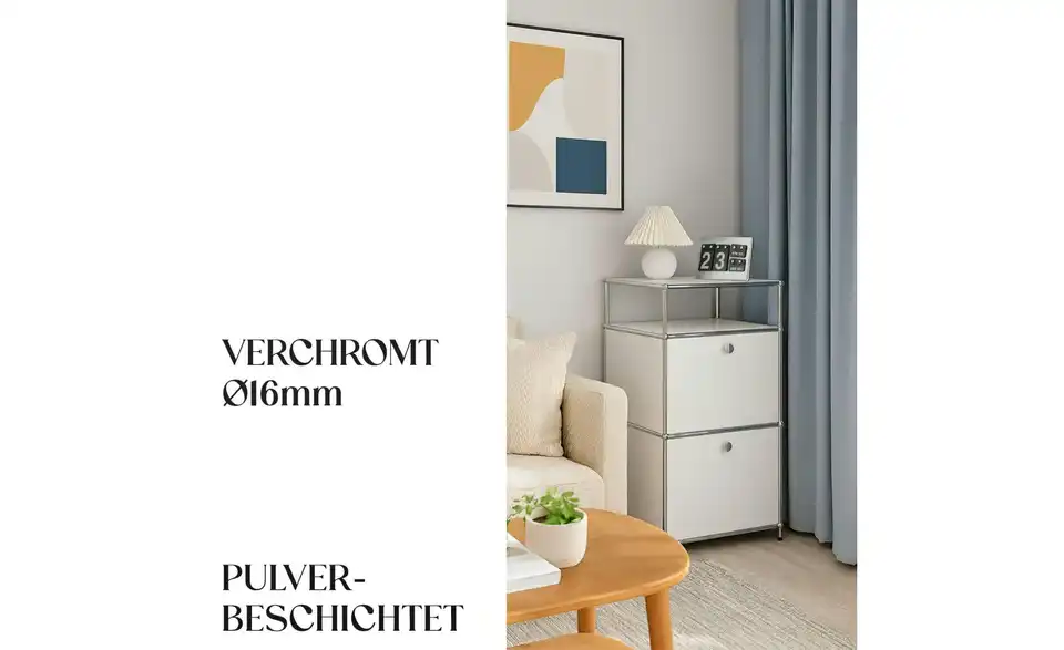 Floordirekt Metallregal, Bild mit Text