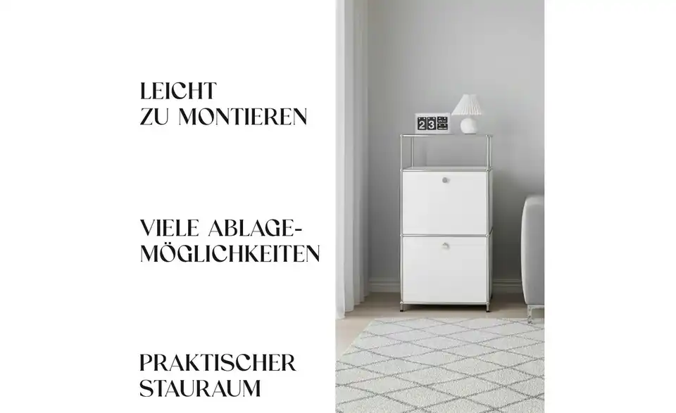Floordirekt Metallregal, Bild mit Text