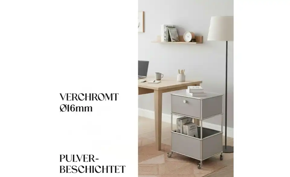 Floordirekt Metallregal, Bild mit Text