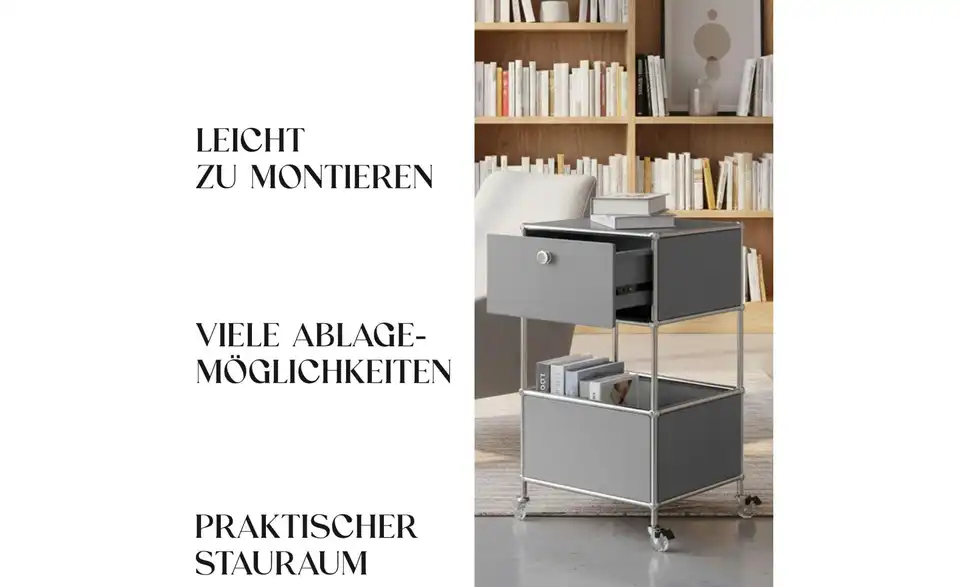 Floordirekt Metallregal, Bild mit Text