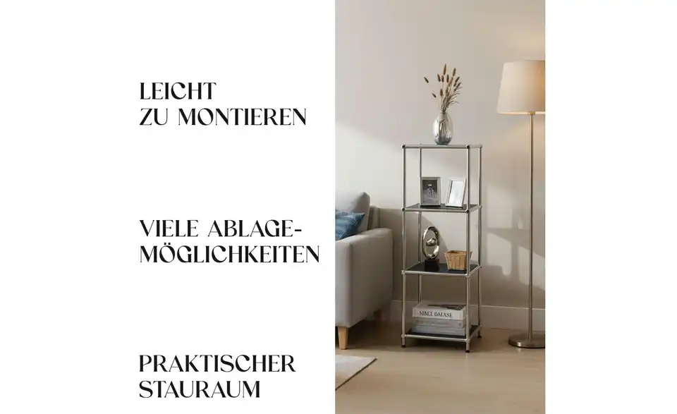 Floordirekt Metallregal, Bild mit Text