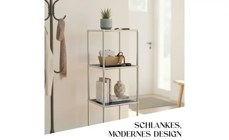 Floordirekt Metallregal, Bild mit Text
